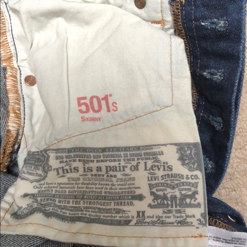 501 S Levi’s , Sz 24/ sz 1 high waisted. - Picture 6 of 7